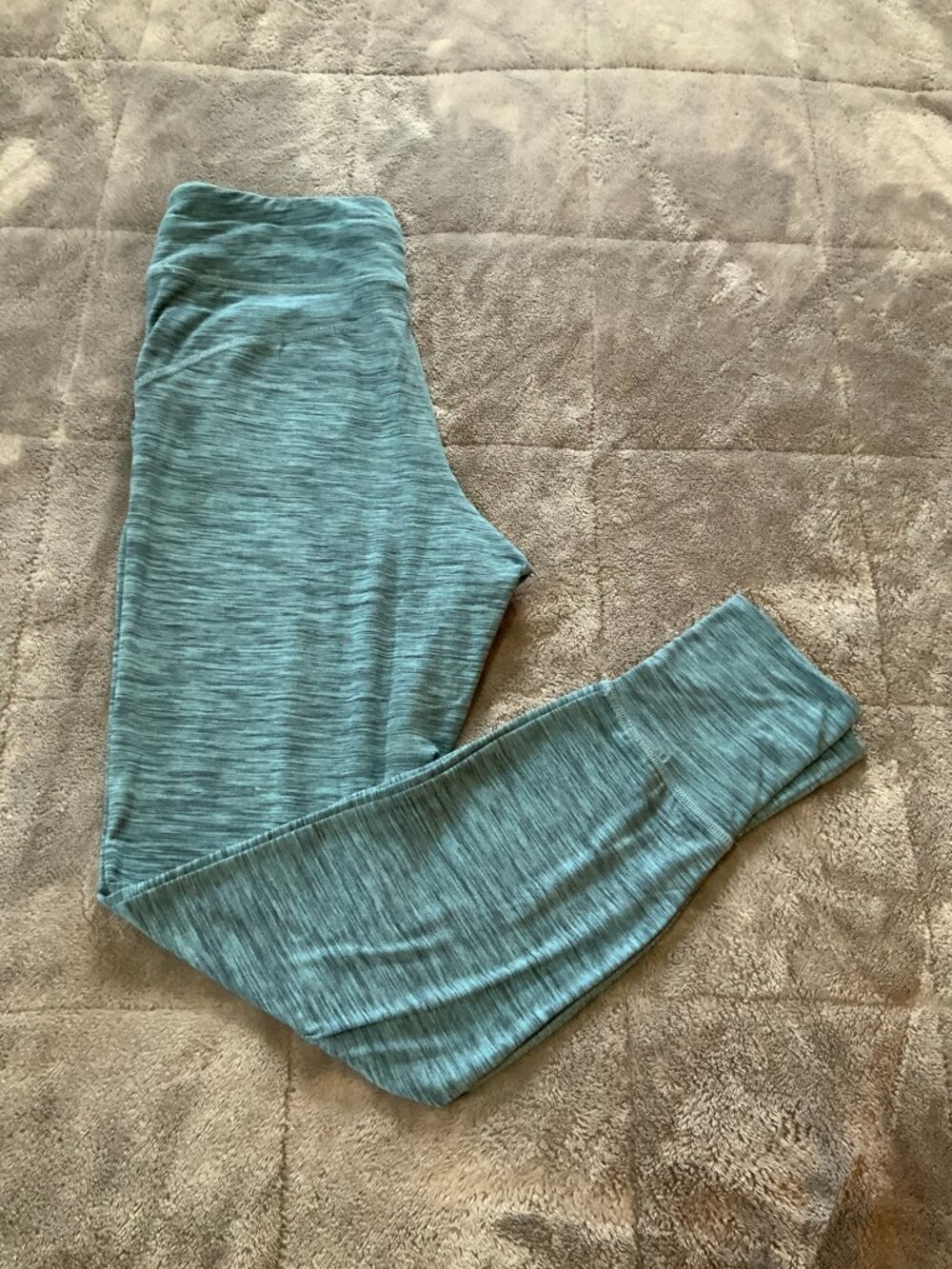 Nine West Juniors Size M Teal/Gray Patterned Leggings (1314)
